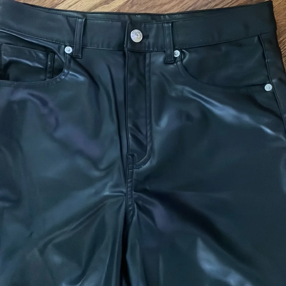 H&M Straight Faux Leather Pants - Picture 5 of 7